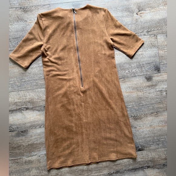 Spense Tan Midi Dress with Studded Hem - Picture 2 of 5